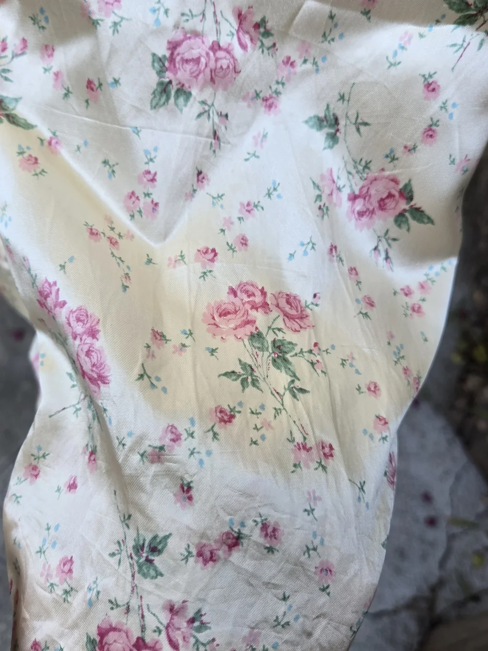 Vintage 60s 70s Does 30s Floral Top And Ultra Wide Leg Pant Suit Set XS S - Picture 5 of 16